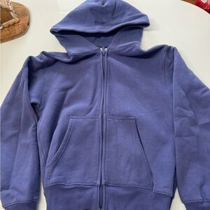 Aritzia Kids Blue Zip-Up Hoodie